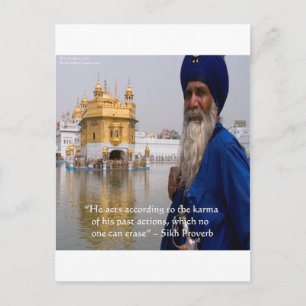 Sikhiska handlingar/Karmaordspråk Vykort