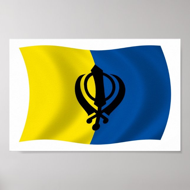 Sikhism Flag Poster Print (Framsidan)