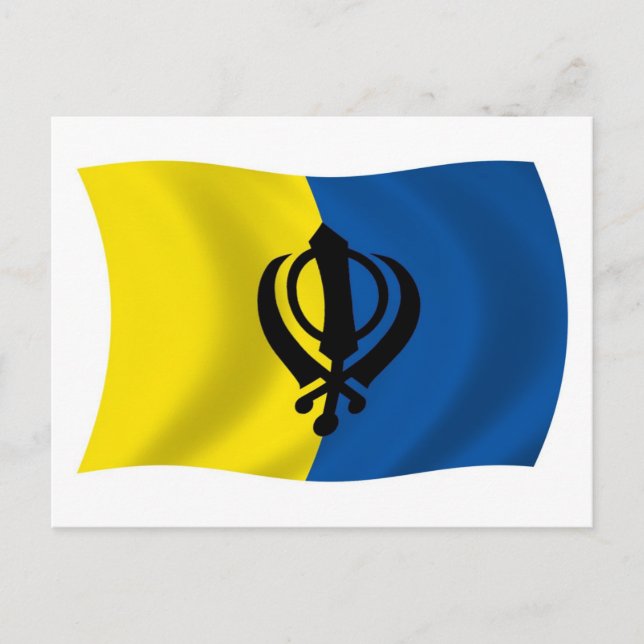 Sikhism Flag Postkort Vykort (Framsida)