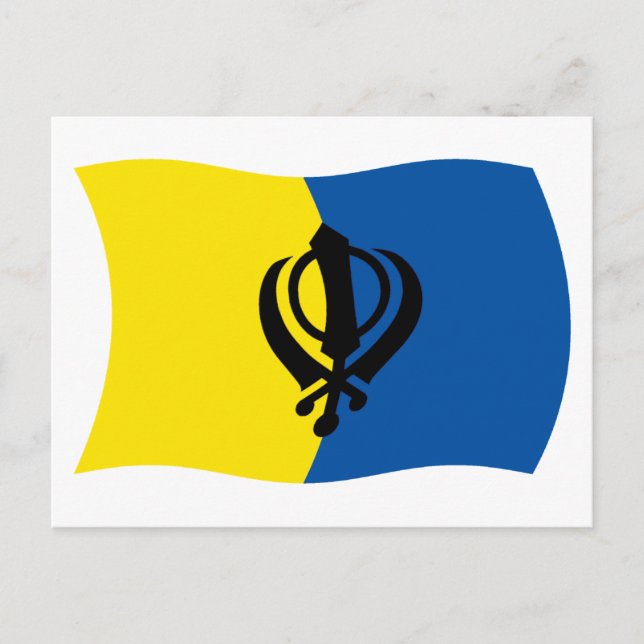 Sikhism Flag Postkort Vykort (Framsida)
