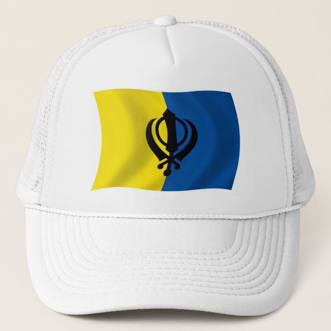 Sikhism Flagga Hat Truckerkeps (Framsida)