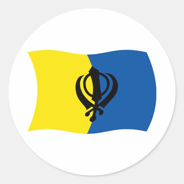 Sikhism Flagga Klistermärke (Framsida)