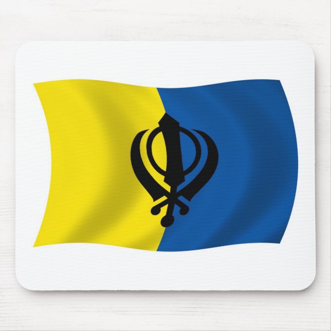 Sikhism Flagga Mousepad Musmatta (Framsidan)