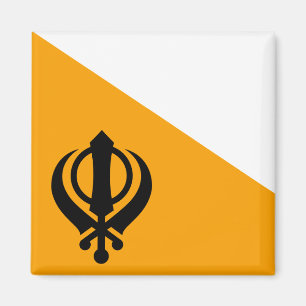 Sikhism Nishan Sahib för flagga för Punjab Sikh Magnet