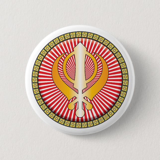 Sikhismsymbol Knapp (Framsida)