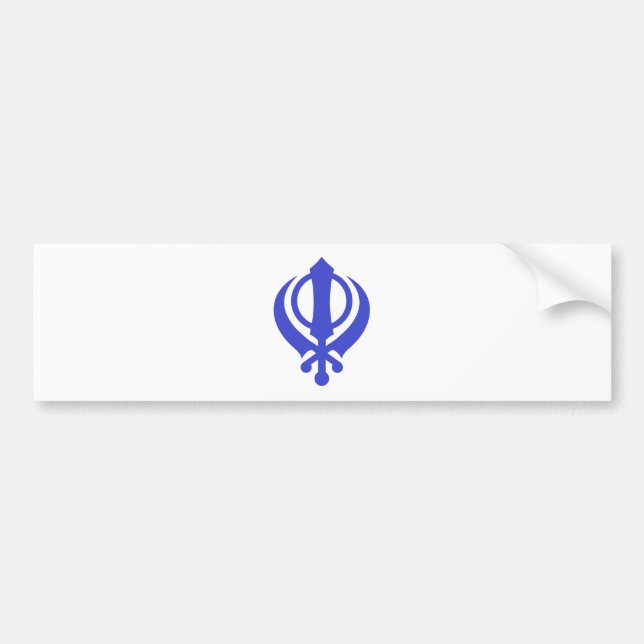 SikhKhanda blått Bildekal (Framsidan)