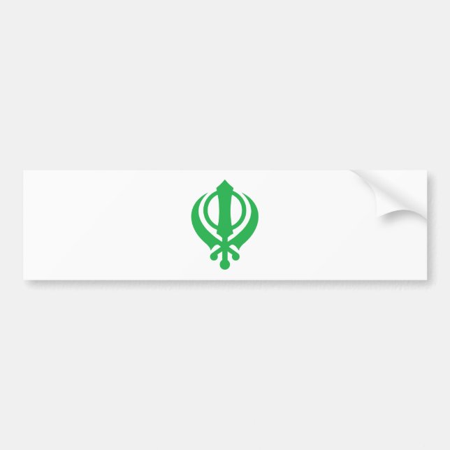 SikhKhanda grönt Bildekal (Framsidan)