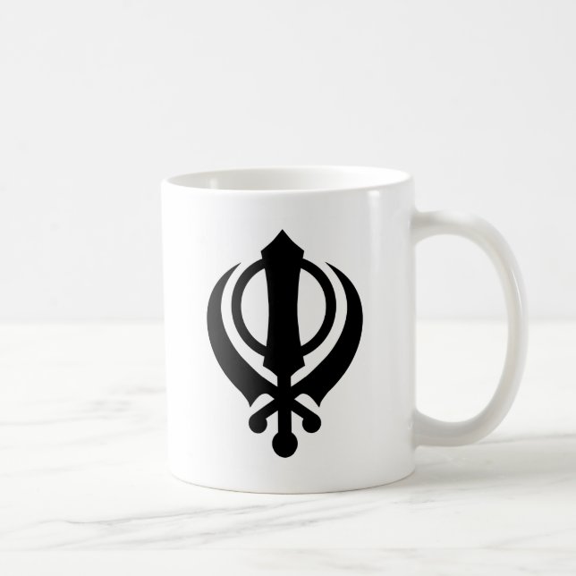 SikhKhanda svart Kaffemugg (Höger)