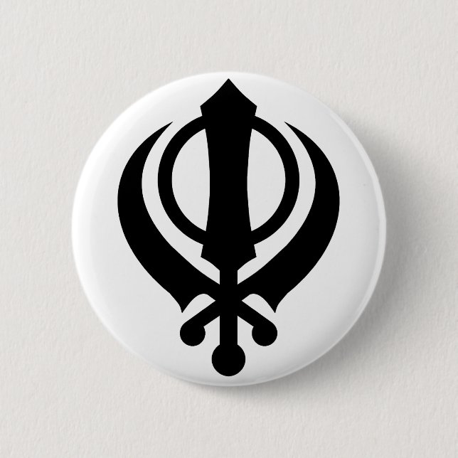 SikhKhanda svart Knapp (Framsida)