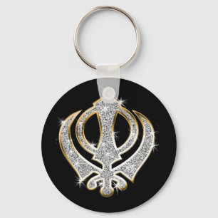 Sikhkonstsymbol Nyckelring