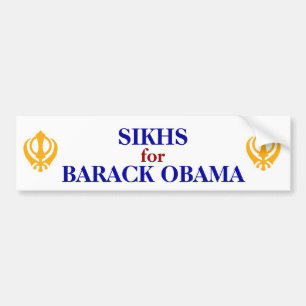 SIKHS FÖR DEN OBAMA BILDEKALET BILDEKAL
