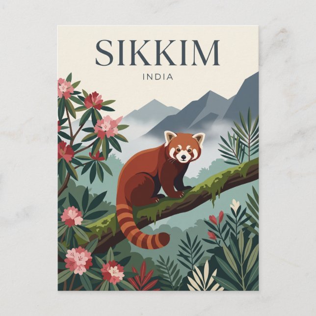 Sikkim Indien Vykort (Framsida)