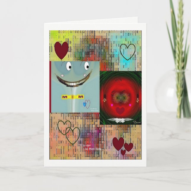 Sikt" 5 x "för kärlek först tomt kort 7 (Framsida)