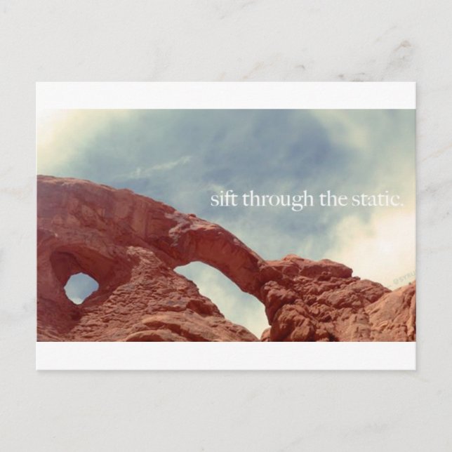 sikta genom statisk vykort (Framsida)