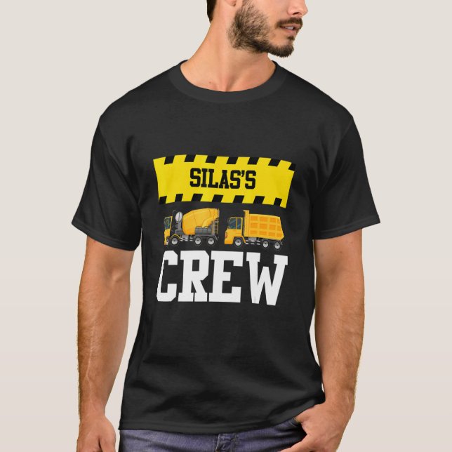 Silas Construction Crew Anpassningsbar Dumptruck T Shirt (Framsida)