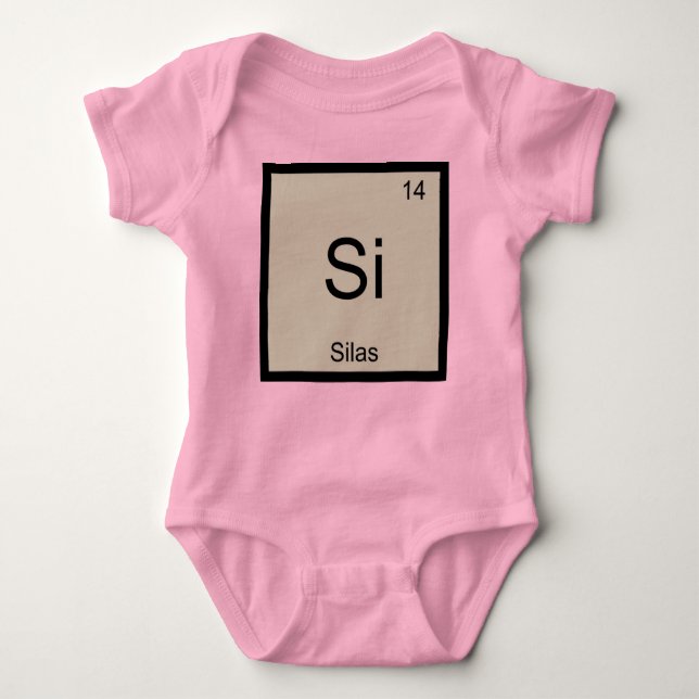 Silas Namn kemi Inslag Periodic Bord T Shirt (Framsida)