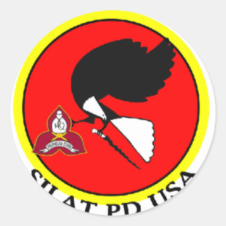 Silat PD USA Runt Klistermärke