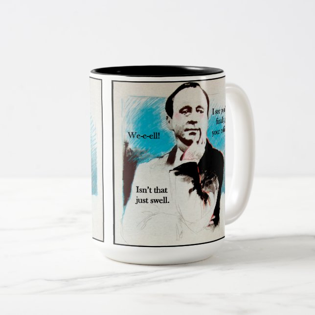 Silat upp på kaffe Två-Tonad mugg (Framsida höger)