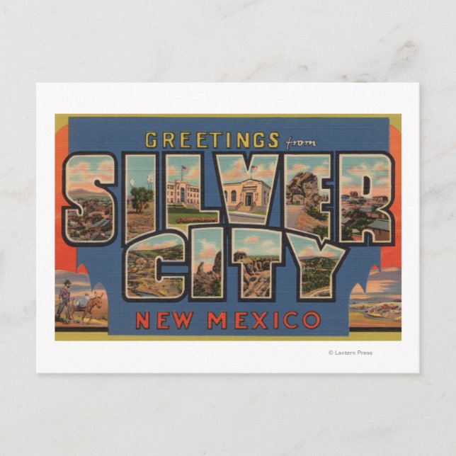 Silber City, New mexico - Stora Brev Scenes Vykort (Framsida)