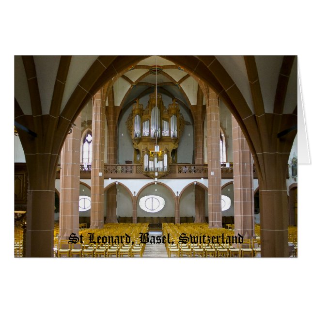 Silbermann-organ i Basel, Schweiz Hälsningskort (Framsidan Horizontal)