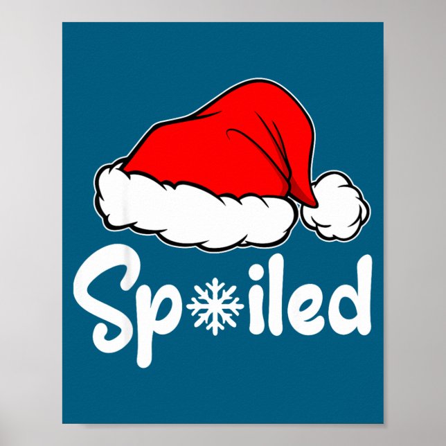 Siled Broke Santa Hat Christmas Matching Pajamas  Poster (Framsidan)