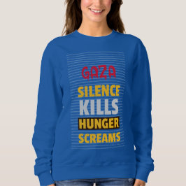 Silence Dödas Hungrig Screams Gaza Starvation T Shirt
