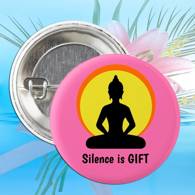Silence is GIFT - Meditation & Buddha (Vipassana) Knapp (Skapare uppladdad)