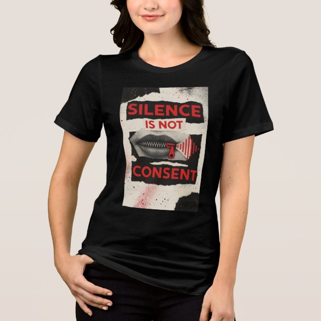 Silence Is Not Consent Awareness Shirt T (Framsida)