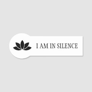 Silence Meditation - Lotus Flower-Märkre Namnbricka