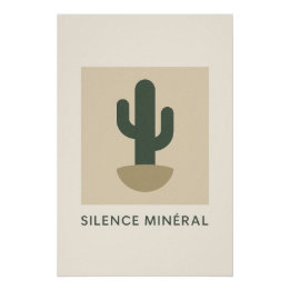 Silence Minéral – Le calme graphique du désert Perfect Poster