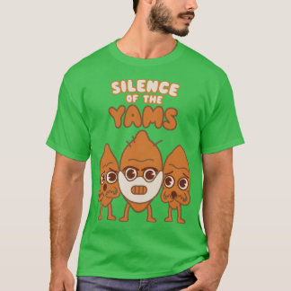 Silence of the Yams movie pun kawaii style Hallowe T Shirt