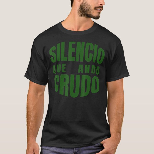 Silenco Que Ando Crudo Mexican Hangover T Shirt (Framsida)