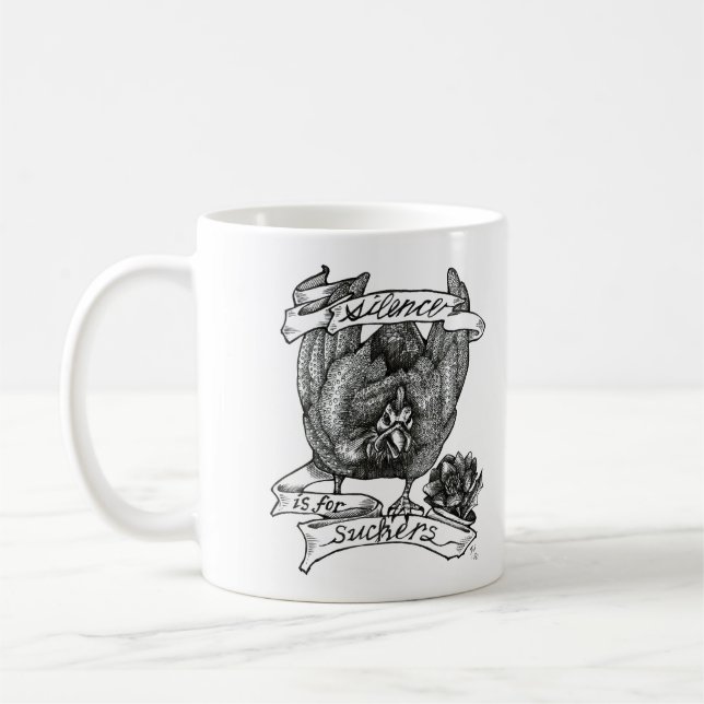 SILENS ÄR FÖR SÅDANA: Guineas tatueringskonst Kaffemugg (Vänster)