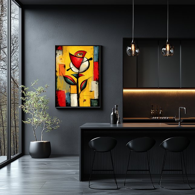 Silent Bloom — Contemporary Abstract Expressionism Poster (Skapare uppladdad)