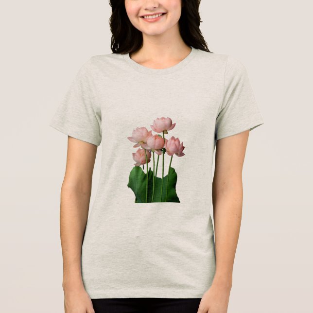 Silent Bloom Lotus in Stillness Grace Rising Seren T Shirt (Framsida)