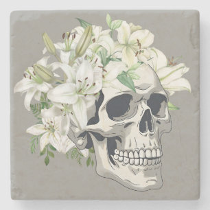 Silent Bloom: Skal och vita filéer Stenunderlägg