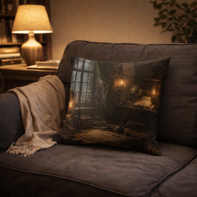 Silent Cabin — Pirate Ship Interior Throw Pillow Kudde (Skapare uppladdad)