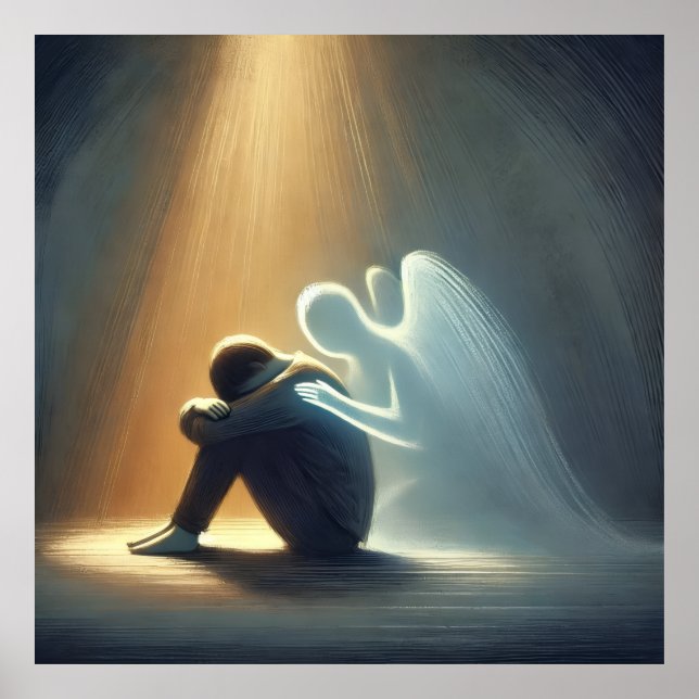 Silent Comfort Angel of Light Spiritual Healing  Poster (Framsidan)