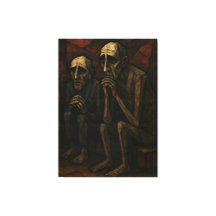 Silent Companions" | Cubist & Expressionist .