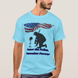 Silent fields of honor pale blue t shirt