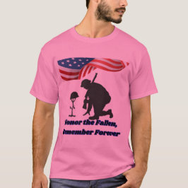 Silent fields of honor pink t shirt