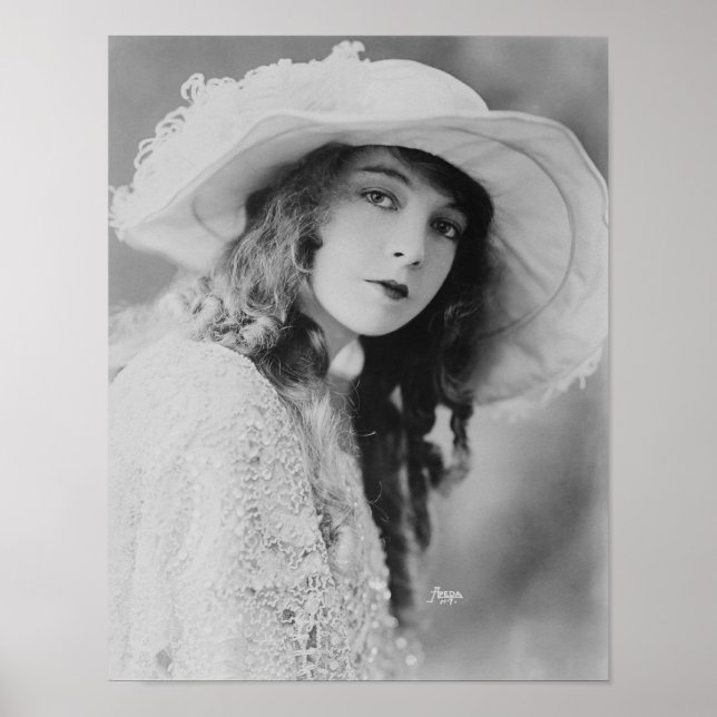 Silent Film Star Lillian Gish Poster (Framsidan)