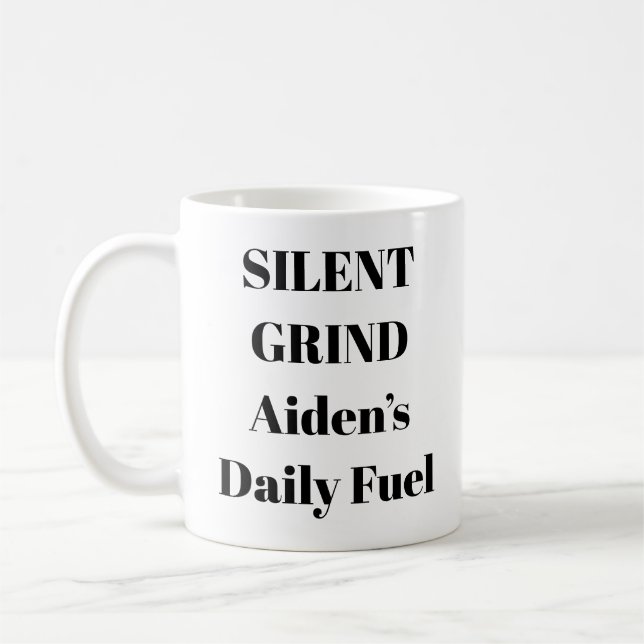 Silent Grind Mugg - Personlig Hustle Reminder (Vänster)