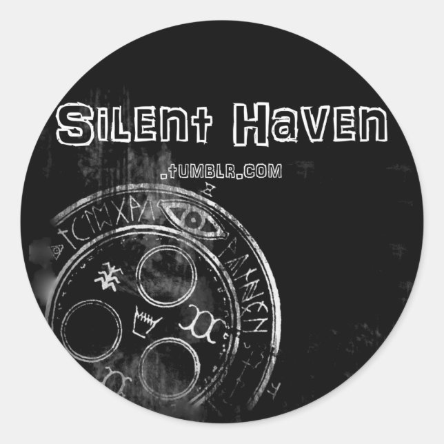 Silent Haven-dekal 2 Runt Klistermärke (Framsida)