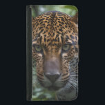 "Silent Hunter: Jaguar Stalks the Forest" Plånboksfodral För Samsung Galaxy S5<br><div class="desc">Bild på nära håll är en Grönt Eyed Jaguar i skogen.</div>