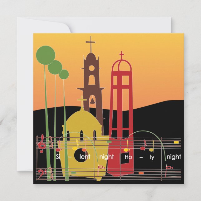 Silent julkort/inbjudan till Sång Inbjudningar (Framsida)