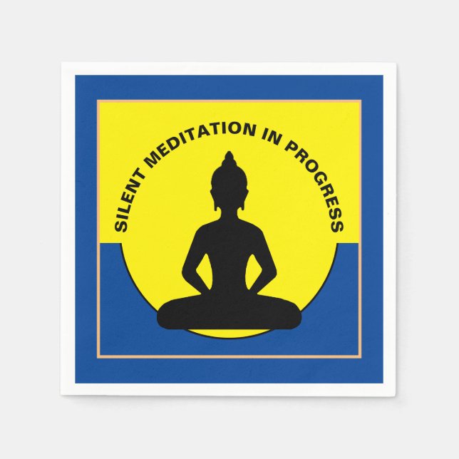 SILENT Meditation i Progress & Buddha Mindfulness Pappersservett (Framsidan)