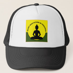 SILENT Meditation i Progress och Buddha Mindfulhet Keps