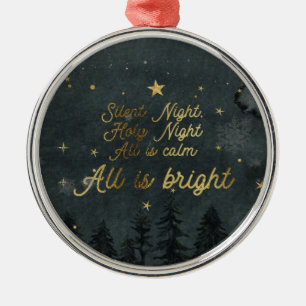 SILENT NATT KVÄLL HELIGA NÅGOT KRYSSE Ornament