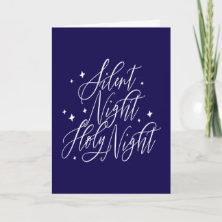 Silent Night Holy Night Holiday Christmas Card Kort